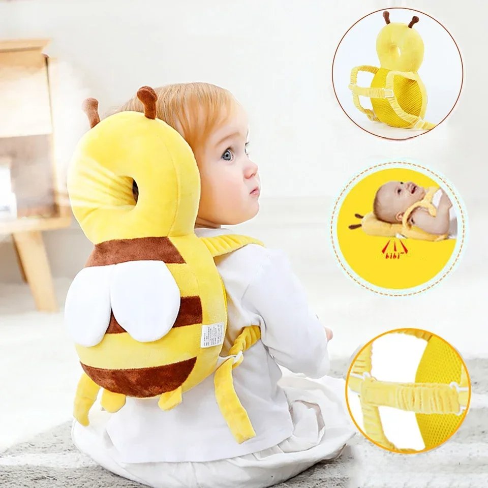 Coussin Bébé - BabyHeadBackProtector™ - Jaune